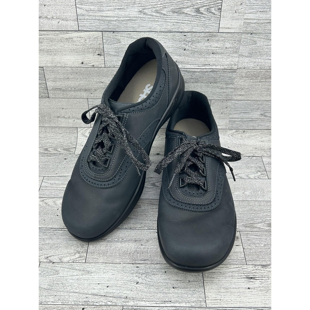 SAS Shoes Womens Size‎ 9.5 Medium Black Walking Comfort Lace Up Made in USA
